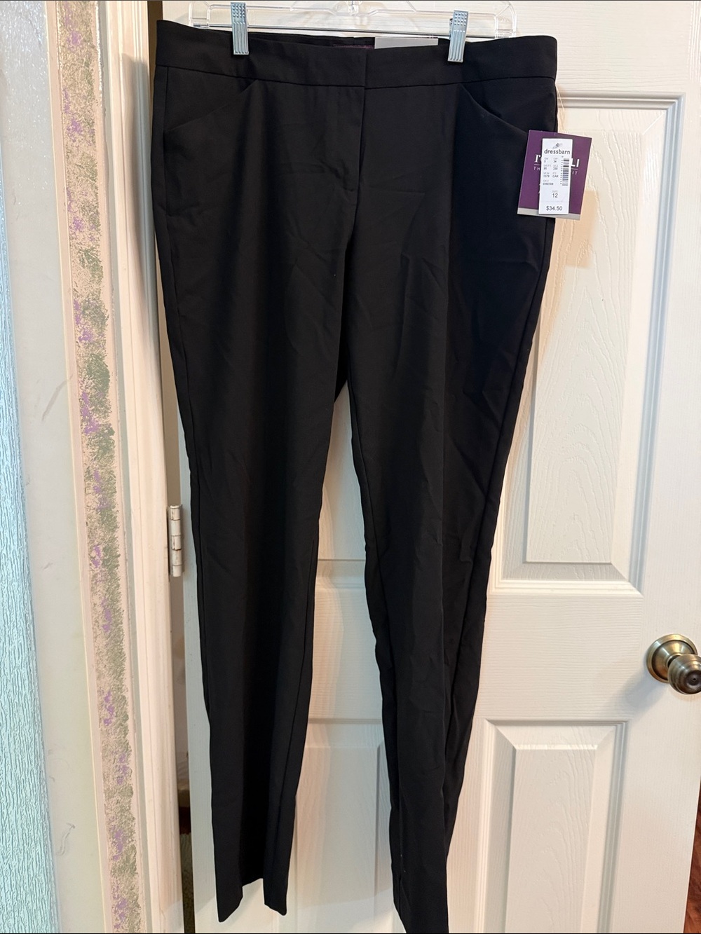 Roz & Ali Black Straight-Leg Trousers